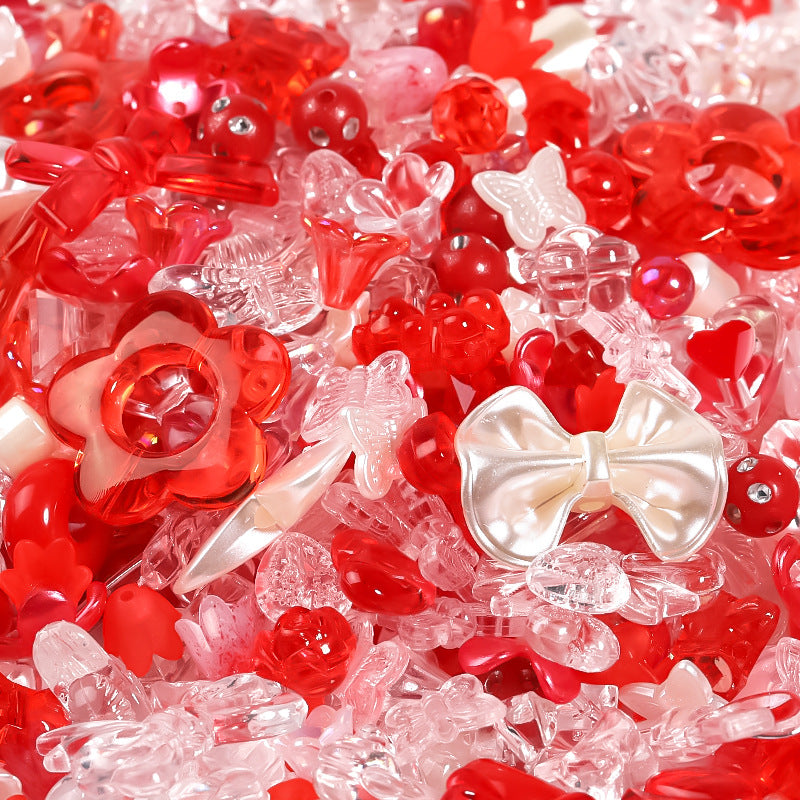 Cuentas acrílicas de corazón de 500 g/paquete al por mayor